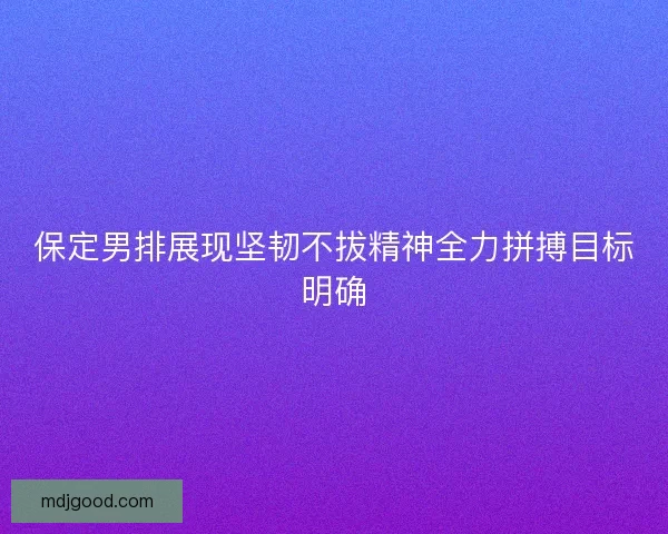 保定男排展现坚韧不拔精神全力拼搏目标明确